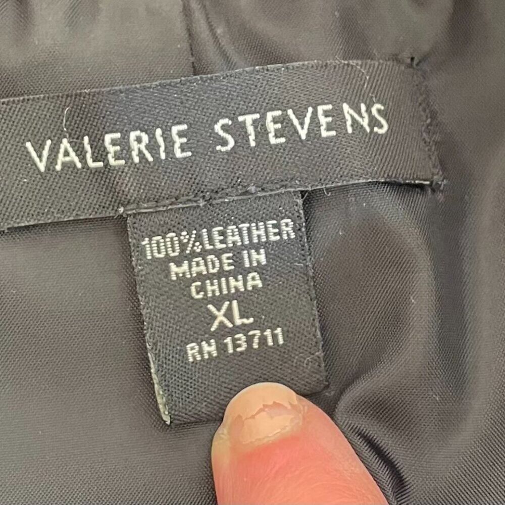 Valerie Stevens Black Suede Motocycle Jacket, Pockets, Size XL - Picture 7 of 12